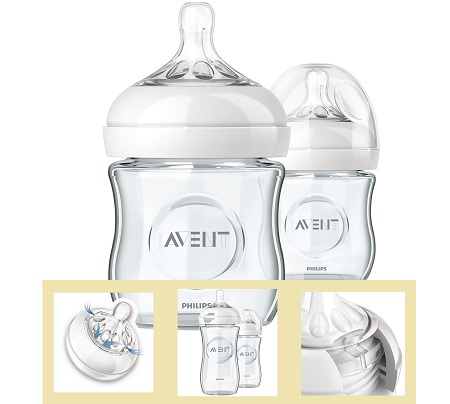 photo of glass baby bottles by Philips Avent