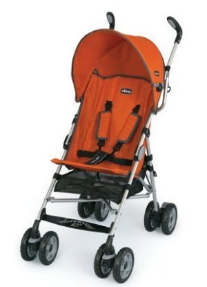 Capri by Chicco in orange with double wheels 