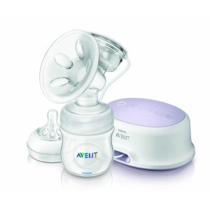 Single electric breast pump by Avent with silicone inserts